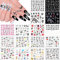 Kalolary 16Pcs Nail Art Stickers Water Transfer Nail Decals for Women, Letter Snake Flower Leaf Flamingo Flower Nail Design Nail Stickers for Manicure Fingernails Decorations