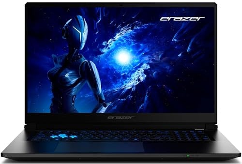 ERAZER Scout 17 E1 43,9 cm (17,3 Zoll 144Hz) Full HD Gaming Laptop (Core i5 13420H, GeForce RTX 5050 8GB GDDR7 VRAM, 16GB DDR5 RAM, 1TB PCIe SSD, ohne OS)