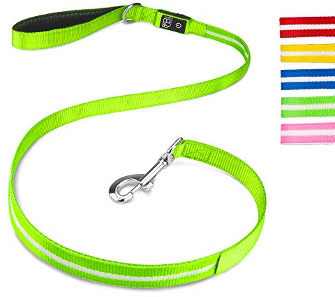 Hundeleine aus Nylon [Das Original] 1 m LED Leine für Beste Sichtbarkeit im Dunkeln passend für alle Leuchthalsbänder & LED Hundehalsbänder – Führleine mit Licht für kleine und große Hunde