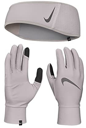 Nike Unisex – Erwachsene Essential StirnBND/Handschuh, Silver-Lilac, XS/S