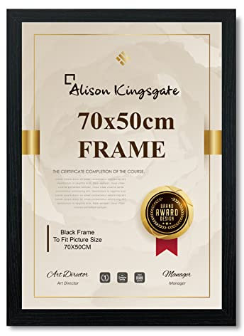 Alison Kingsgate 50x70cm Black Perspex Frame - Wall Mounting - Photo/Puzzle Frame