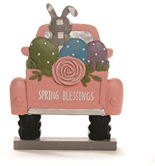 Blossom Bucket Spring Blessings Truck mit Ostereiern Dekoschild 11,4 cm Höhe 221-13375