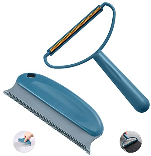 MEZHEN Levapelucchi Portatile Manuale Rasoio Anti-Pilling Togli Pelucchi Lint Remover Spazzola Leva Pelucchi per Abbigliamento Maglione Maglioni di Lana Lenzuola di Cotone 2 Pezzi