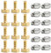 Bwintech 12 Pezzi Raccordi Portagomma, 1/2 BSP Femmina x 10 MM Connettore Portagomma con 12 Morsetti