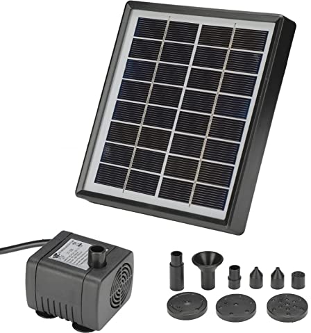 Bomba de Agua Solar Sumergible Con Panel de Ahorro de Energía - Kit Profesional para Fuente Al Aire Libre, Baño de Pájaros, Decoración de Estanque Pequeño - 2W Ne