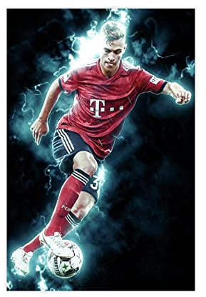 Joshua Kimmich Sportposter Star Art 4 Leinwandposter Wandkunst Dekor Druck Bild Gemälde für Wohnzimmer Schlafzimmer Dekoration Unframe:30 x 45 cm
