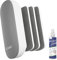 LOUKIN Austauschbarer trocken abwischbarer Radiergummi, magnetischer Whiteboard-Radiergummi mit 3 austauschbaren Filzpads, 4-in-1-Glas-Whiteboard-Radiergummis, inklusive 3,4oz Whiteboard-Reiniger