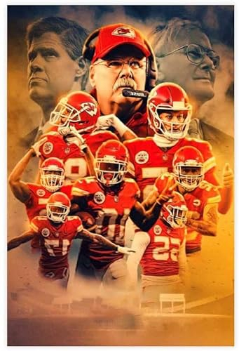 200 Teile Puzzle Andy Reid, Patrick Mahomes, Travis Kelce, Tyran Mathieu, Holz Puzzle Erwachsene Stress Freisetzung Spiel 200 Piece 13.7x9.8inch(35x25cm) Kein Rahmen