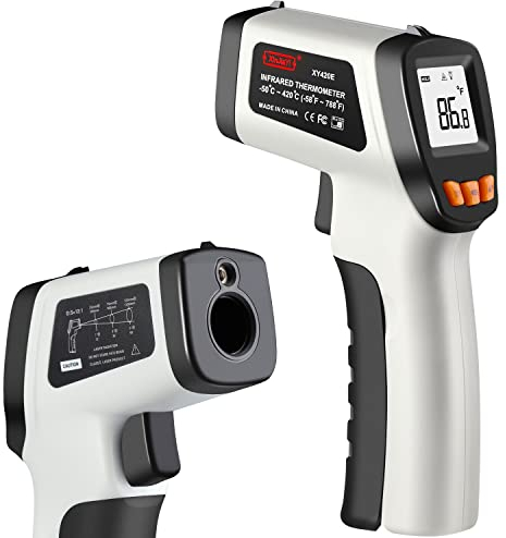 XinJiaYi Thermomètre infrarouge de -58 °F à 788 °F (ne convient pas aux humains), pistolet de température laser pour four à pizza, pistolet thermomètre laser sans contact pour