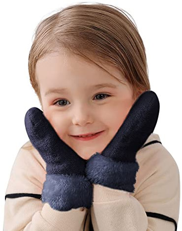 Winter warme Handschuhe Vollfinger dehnbar gestrickte Skihandschuhe Anzug für 1 bis 6 Jahre Erstkommunion Haarschmuck Weis Mädchen