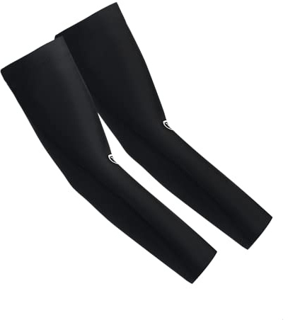 Battle Full Arm Sleeve Atmungsaktive Fußball Arm Sleeves Kompression Arm Sleeves für Männer & Jugendliche Basketball Laufen, Schwarz, Large /X-Large