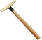 WEDO Brass Welding Hammer 300g, Length 350mm (14), Scaling Hammer with Wooden Handle, Chipping Hammer