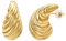 Vogem Chunky Gold Ohrringe Damen Waterdrop Ohrringe Damen Croissantbrot Ohrstecker Damen Schmuck