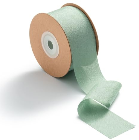 MORSUNBELA Nastro Chiffon Regalo Nastri Largo per Decorazioni Verde | Nastro Chiffon per Regali, Nastro Largo per Confezioni, Inviti di Nozze, Compleanno, Bouquet Sposa e Decorazioni