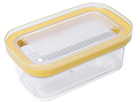 EXBERT Behälter zum Schneiden, Käse- und Aufschnittbox mit Silikondeckel für einfaches Schneiden und Aufbewahren