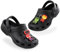 Marvel Sabot de Jardin Enfant - Sandales Spiderman Garcon avec Pins Décorations Taille 28-34 (Noir Avengers, 29 EU)