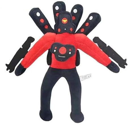 SIUVEY Titan Drillman Plush,Upgraded Titan Speakerman,Titan Clockman Plush,New Upgraded Titan Cameraman Plush,Gift For Friends Or Fans (A)