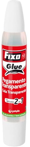 Fixo Glue | Colla per scuola liquida trasparente con applicatore 2 in 1 | 35 g | Perfetto sia per aree precise che aree larghe | lavabile, materiale scolastico ideale per lavori artigianali