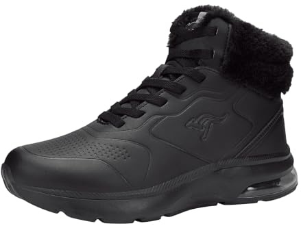 KangaROOS Damen K-PL Dreams Mid Sneaker, Jet Black/Mono, 36 EU