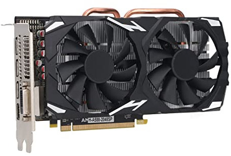 Yunir Game Graphics Card, RX580 Low Noise 8GB GDDR5 256BIT Computer Graphics Card, with HD Multimedia DP DVI Interface, for Windows 10 11 Vista, for Linux (RX580 8GB GDDR5 256BIT)