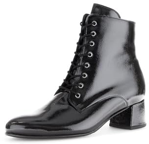 Gabor Damen Schnürstiefeletten, Frauen Stiefeletten,Best Fitting,Stiefel,Bootee,Booties,halbstiefel,Kurzstiefel,schwarz,39 EU / 6 UK