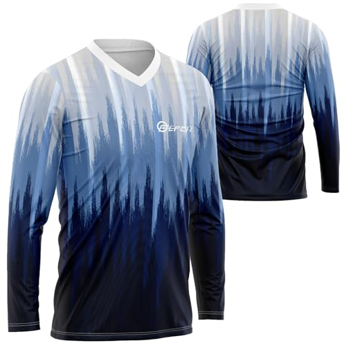 MTB Trikot,Herren Radtrikot Fahrradtrikot Langarm, Radfahren Jersey Motocross | MX MTB Mountainbike,Shirt Downhill Fahrrad Jersey Schnelltrocknend (PT5,6XL)