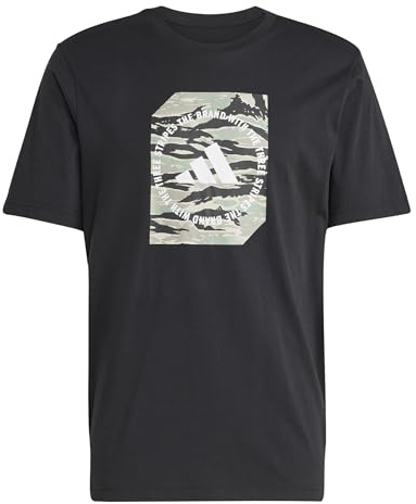 adidas Men's CAMO Shape Graphic T-Shirt, Black, 4XL Tall