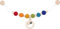 goki baby 65356 - Kinderwagenkette Regenbogen aus Holz und Wollfilz, fördert Greifreflex und Motorik, Bunte Filzkugeln und Holzringe, Made IN Germany, 44cm x 3cm x 10cm, ab der Geburt
