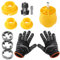 Kit de Roscador de Tubos de PVC para Taladro Eléctrico, Herramienta para Juego de Matrices de Plástico para Roscar Tubos con Guantes con 3 Matrices de 1,27 cm, 1,9 cm y 2,54 cm