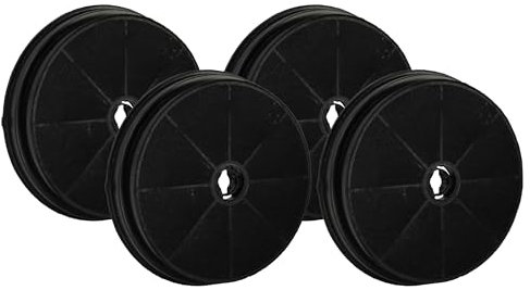 vhbw 4x Filtres à charbon actif compatible avec Beko BNO 90 I, CCP 6460 X, BNO 62 I, CCP 8480 X, CWB 6435 X, CWB 9438 X hotte aspirante - 19 cm