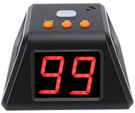 4-seitiger Digitaler Timer, Spiele-Würfel-Timer, 3 Voreingestellte Zeiten, Schuss-Countdown-Stoppuhr für Schach-Tischspiele (BLACK)