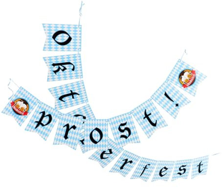 CLISPEED 1Satz Oktoberfest Wandbehang Banner Dekoration Für Veranda Und Partys Hängende Fahnen Für Oktoberfest Feierlichkeiten Tischdeko Und Festzelt Accessoire