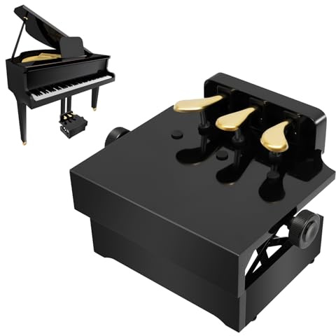 Klavier Pedal Extender, Höhenverstellbar Kinder Pedalschemel, Kinderpedal mit Klavierunterstützung für vertikales Klavier elektronisches Klavier Flügel, bis 110kg, 48 * 37 * 25cm