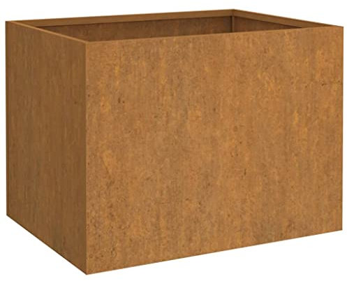 Eleganz Pflanzkübel aus Cortenstahl, 62x47x46 cm - Modern & Langlebig für Garten, Terrasse oder Balkon - Ideale Lösung für Pflanzenliebhaber