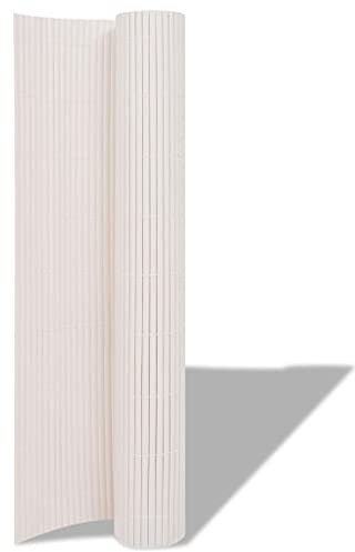 Dekorative Zäune Weidezaun Gartenzaun Zaun für Hunde - Gartenzaun Doppelseitig 90×500 cm Weiß für Garten Campingplatz Terasse Balkon