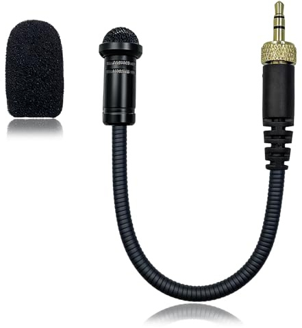 SPTSSWET 3.5mm Mini Mikrofon für Sennheiser Wireless Transmitter | Omnidirektionales Kondensatormikrofon, für EW100 G4 G1 G2 G3 EWD1 ME2 ME3 ME4, Schraubverschluss-Stecker, 16,5 cm