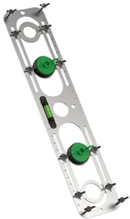 Livella a bolla d'aria per strumento di posizionamento del tubo dell'acqua, strumento idraulico in acciaio inox con livellamento regolabile, 34 x 7 cm