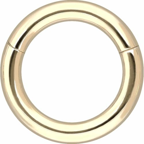 PIERCINGLINE Piercing Ring 14K Gold Segmentring Clicker 585er Gold - Roségoldfarben, Goldfarben, Silberfarben