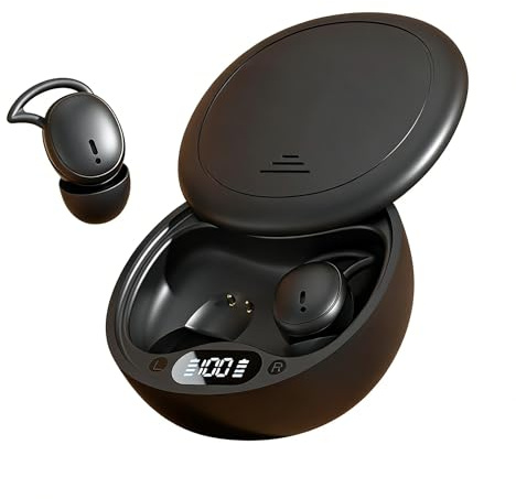 DOCANIO Bone Conduction Sleep Headphones, Noise Cancelling Wireless Earbuds (Model 3283095) with LED Digital Display, NFC, Ultra Long Battery Life, Voice Control, Sleep Mode, Low Latency...
