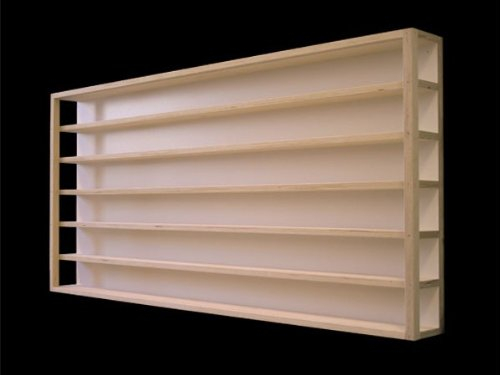Alsino Setzkasten Regal Holz 80 x 58 x 10,5 Vitrine mit Nuten für Spur H0 mittleres Teil E26AM