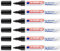 EDDING Lot de 6 Marqueurs peinture encre permanente laquée noir pour toutes surfaces, pointe moyenne