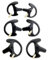 Ltsstoreuk Replacement 2 Way Radio Open Ear Insert Earmould, Soft Rubber Gel Earbuds Earplugs for 2 Way Radio Acoustic Air Coil Tube Earpiece Walkit Talkie Headset,Black Color,Small/Medium/Big Size