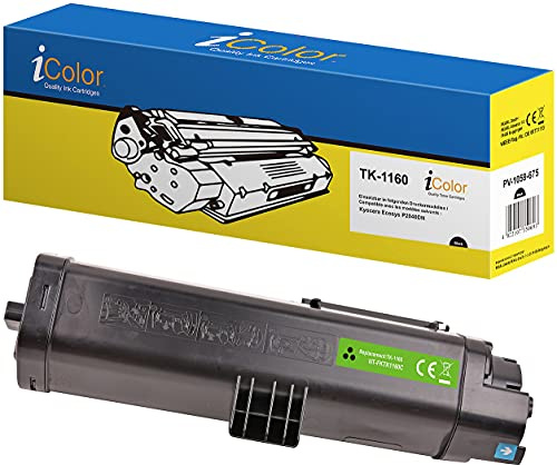 iColor Kyocera Ecosys P 2040 Dw: Toner-Kartusche TK-1160 für Kyocera-Laserdrucker, Black (schwarz) (Ecosys P 2040 DN, Toner Cartridge für, Laser)