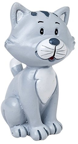 Mopec Figura Torta di Sposi con Animale Domestico Gatto, Resina, Grigio, 3.5x3x5.5 cm, 2 unità