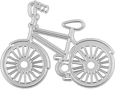 Ideen mit Herz Stanzschablone, Fahrrad, 5,8cm x 7,6cm, passend für gängige Stanzmaschinen | Schablone zum Gestalten von Kartenauflegern, Anhängern, Grußkarten | Vintage, Retro, Bike