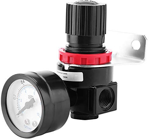 Détendeur de Pression,Akozon AR2000 G1 / 4 régulateur de pression manomètre pour compresseur à commande pneumatique avec manomètre