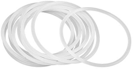 X AUTOHAUX 10Pcs Blanc Silicone Caoutchouc Joint Torique Joint Étanchéité pour Voiture 70mm x 3.1mm