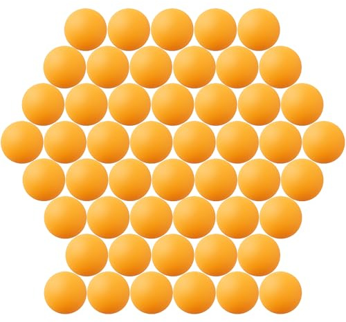 Tischtennisbälle, 40 mm, 50 Stück, sortierte farbige Tennisbälle, bunte Kunststoffbälle, lustig, für Bier-Pong-Bälle, Kunst und Handwerk, Party-Dekoration, Katzenbälle (orange)