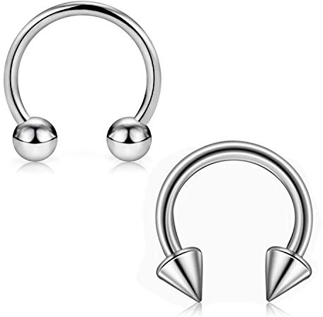 CIZME Titan Hufeisen Piercing Nase Lippe Helix Labret Septum Ring 16G 14G 18G 20G Nasenring Lippenpiercing Ring