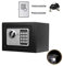 Klein Elektronik Safe Tresor mit zahlenschloss und 2 Notschlüssel Wasserdichte Sicherheitsbox Hotelsafes Wandtresor Schwarz 23 x 17 x 17 cm